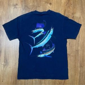 Guy Harvey Original Navy Swordfish Mens T-shirt Size Medium